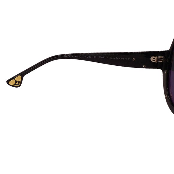 Oversized Round Sunglasses w/ Crystals